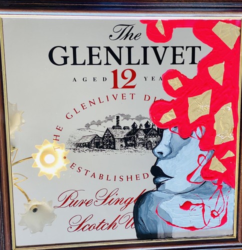 Specchio glenlivet bar dipinto - glenlivet,