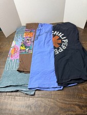 Lotto 4 magliette Band Red Hot Chili Peppers Pink Floyd Journey marca fortunata XL