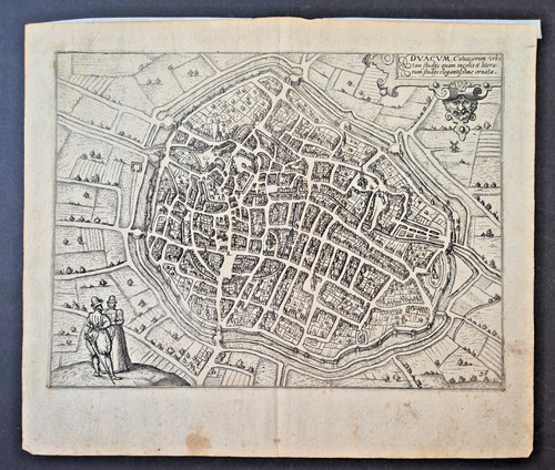 Antique map douai - of,