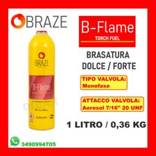 BOMBOLA USA E GETTA MONOUSO GAS B-FLAME PER CANNELLO BRASATURA DOLCE FORTE 3000°