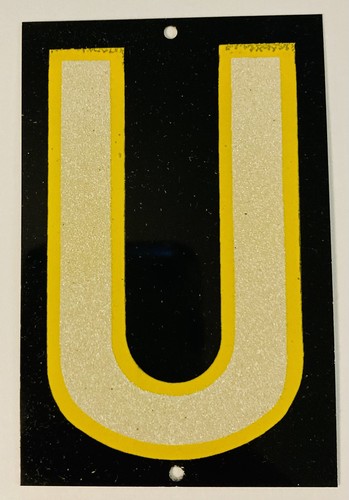Casa riflettente lettere - riflettente, "u"
