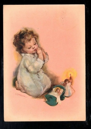 Cartolina bambina con - cartolina, gesu