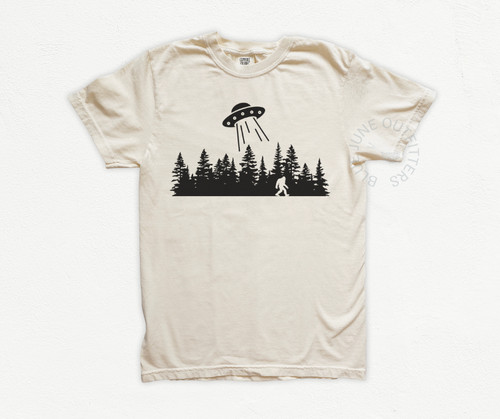Tee divertente ufo bigfoot - tee,