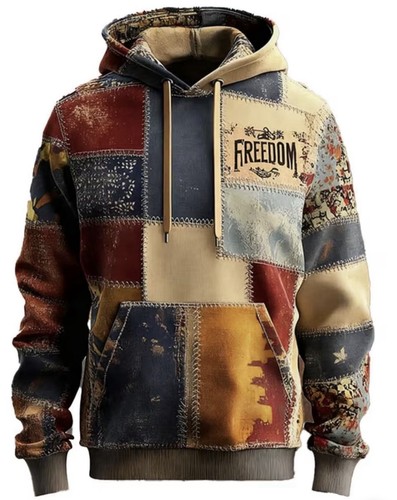 Felpa uomo colorata con
