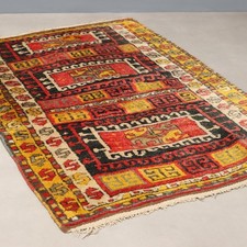 Tappeto Kazak Antico Lana Nodo Grosso Fatto a Mano Turchia 160 x 117 cm 