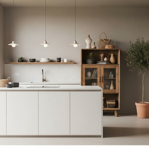 Credenza cucina alta vetrina - vetrina, 2