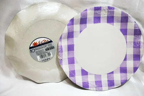 Piatti vichy lilla 27cm - piatti, 10pz