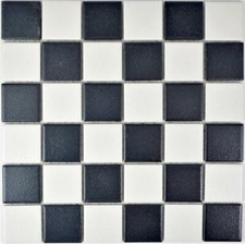 Piastrelle Mosaico Ceramica Nero Bianco Cucina Bagno Parete WB14-0103-R10 1 Mat