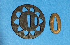 Tsuba ferro ciascuno con - tsuba, un