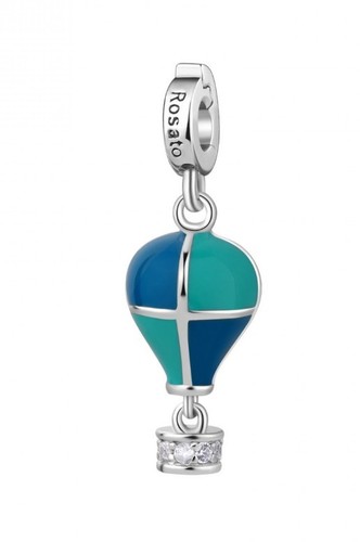 Charm rosato storie argento - storie, in