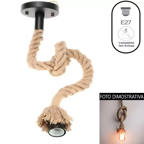 Portalampada lampadario corda - portalampada,