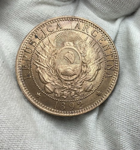 Argentina 1892 dos centavos - argentina,