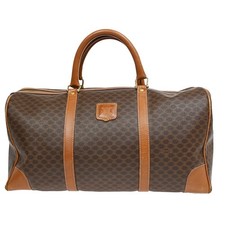 Borsa CELINE logo modello macadam mano Boston pelle PVC marrone GHW Italia 63DA039