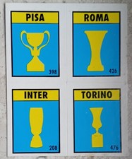 Figurina Micro Calcio 1990-91 Vallardi 1991 Palmares Pisa Roma Inter Torino 2