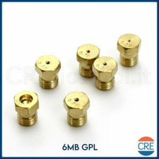 Kit 6 Ugelli Iniettori Gas Bombola GPL 6MB Fornelli Piano Cottura Forno Cucina