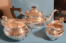 Servizio da tè in Sheffield: teiera, zuccheriera e lattiera - stile georgiano