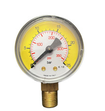 MANOMETRO PER REGOLATORE CENTRALINA GAS GPL 1/4" 0 - 25 BAR