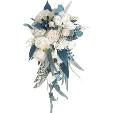 Pavone Blu Bouquet Seta Finto