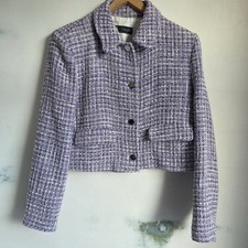 Giacca blazer Zara viola tweed