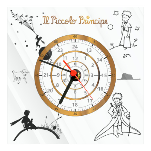 Orologio parete vetro - orologio, in