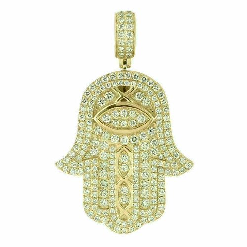 Ciondolo mano hamsa diamante - a,