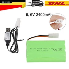 Batteria 2400 mAh 9,6 V NiMH spina Tamiya con cavo di ricarica USB per RC auto camion barca