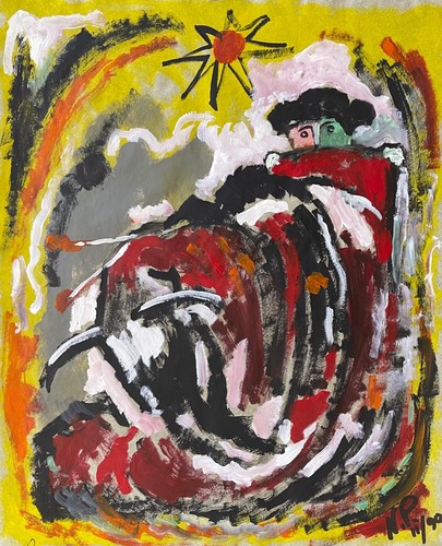 Nell arena gouache - nell'arena,