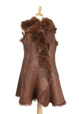 Gilet lungo in pelliccia di