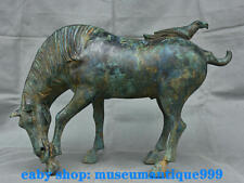 16.8' Rare Ancient China Bronze Dynasty Palace Bird 12 Zodiac Horse Sculpture