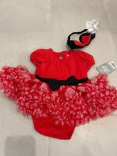 Abito tutù rosso con volant