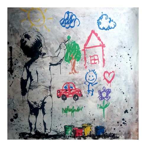 Quadro originale pezzo - , unico