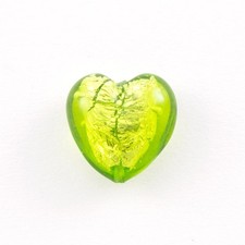 Perla cuore in vetro di Murano