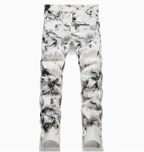 Pantalone uomo bianco denim