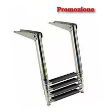 Scaletta telescopica In Acciaio Inox Aisi a tre gradini