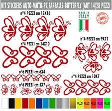 Kit 28 adesivi farfalle