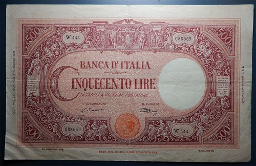 Banconota 500 lire tipo - da,
