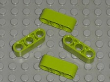 4 x LEGO Technic lime Beam 3 Ref 32523 / Set 42105 8284 42115 42118 8649 75308 