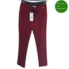 Pantalone donna LIU JO JEANS pizzo macrame foderato jogger elegante nuovo 65088.