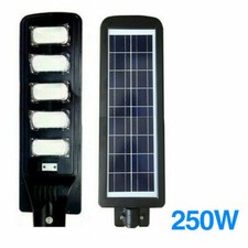 Lampione solare led 250w luce fredda faro led sensore di movimento crepuscolare