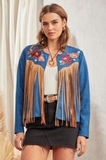 Giacca ecopelle scamosciata