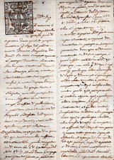 Documento Antico  su carta