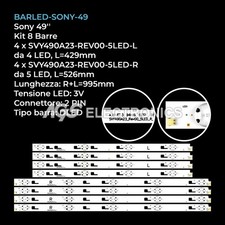 KIT 8 BARRE STRIP LED TV SONY