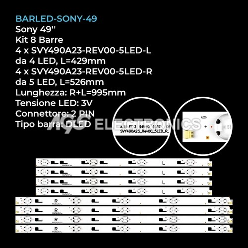 Kit barre strip led - kit, 8