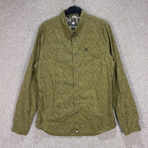 Graziosa camicia paisley verde