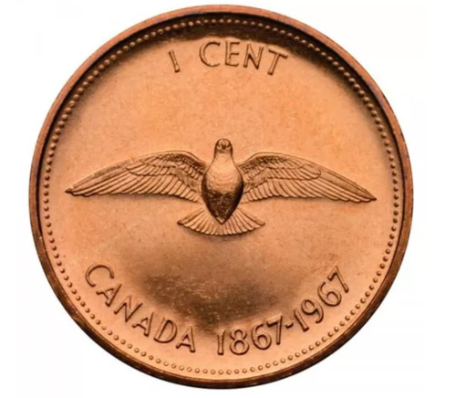 1967 canada centennial penny - 1967,