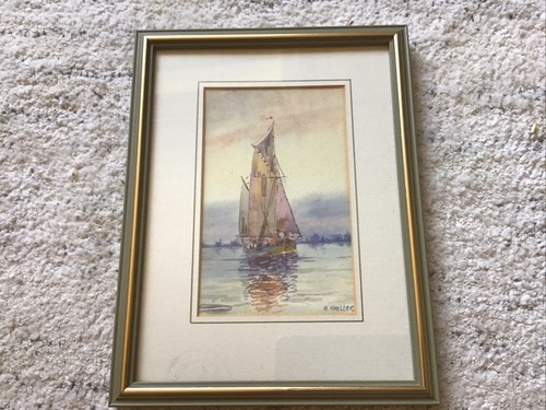Quadro acquerello con cornice