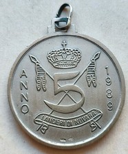 MEDAGLIA 5 LANCIERI DI NOVARA ESERCITO REGGIMENTO MILITARE GUERRA ARGENTO 