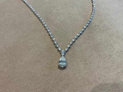 Collana tennis pera diamante
