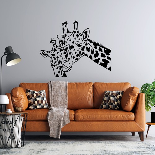 Adesivi murali arte giraffa