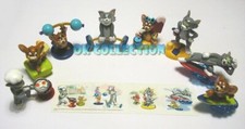 Raro Set n°8 Mini Figurine Plastica TOM E JERRY 2003 (di Kinder Ferrero Italiano